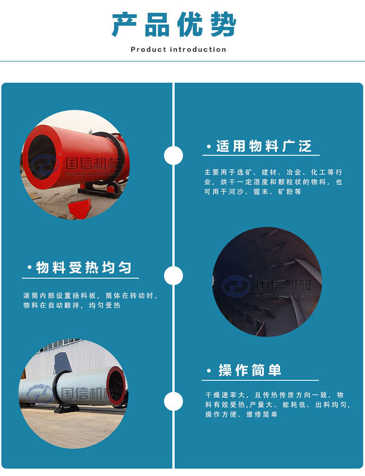 滾筒烘干機(jī)產(chǎn)品優(yōu)勢